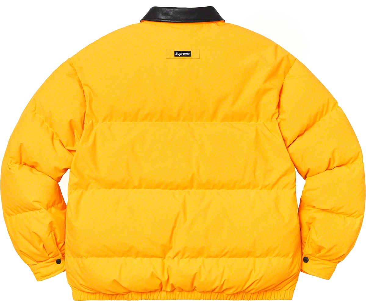 Leather Collar Puffy Jacket view 12